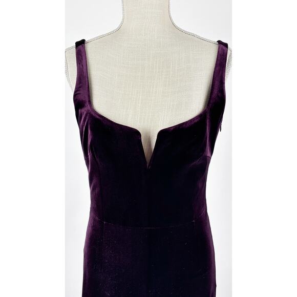 Galvan London Velvet Corset Wide Leg Jumpsuit Purple Womens Size 8 Sleeveless - Picture 4 of 11